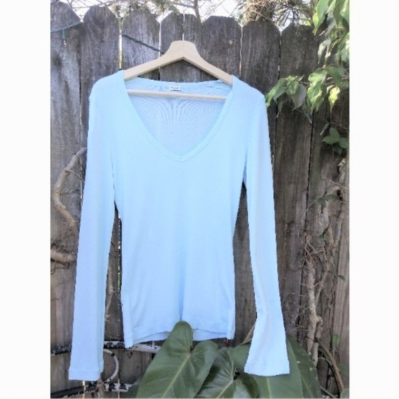 Anthropologie Tops - Anthropologie Splendid Deep V  Long Sleeve Tee